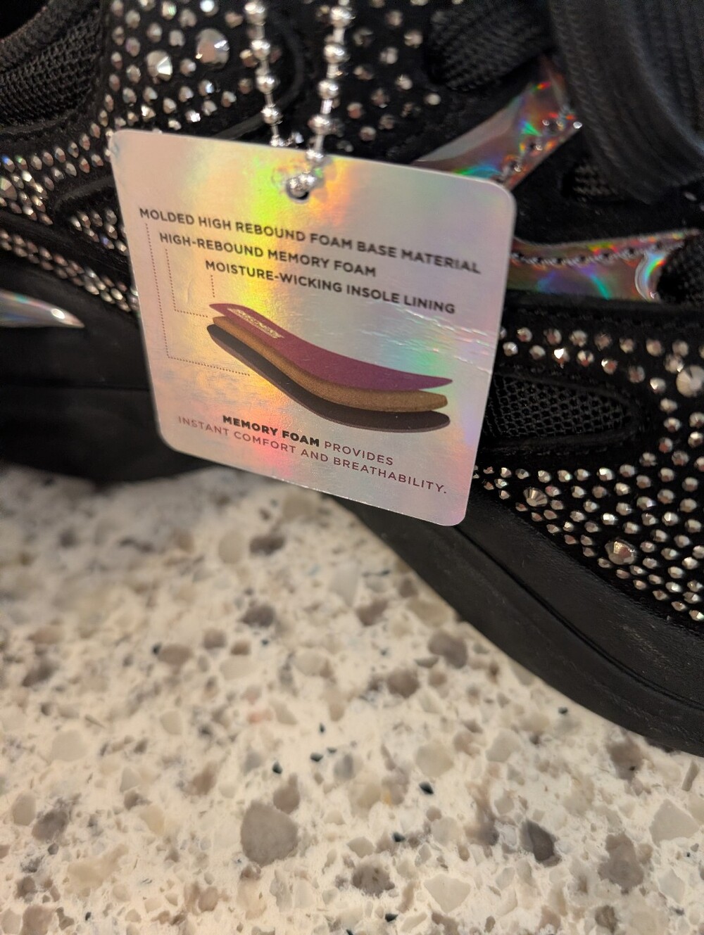 Skechers Street Los Angels Black Dazzle-N-Dash Sneakers - Picture 5 of 7